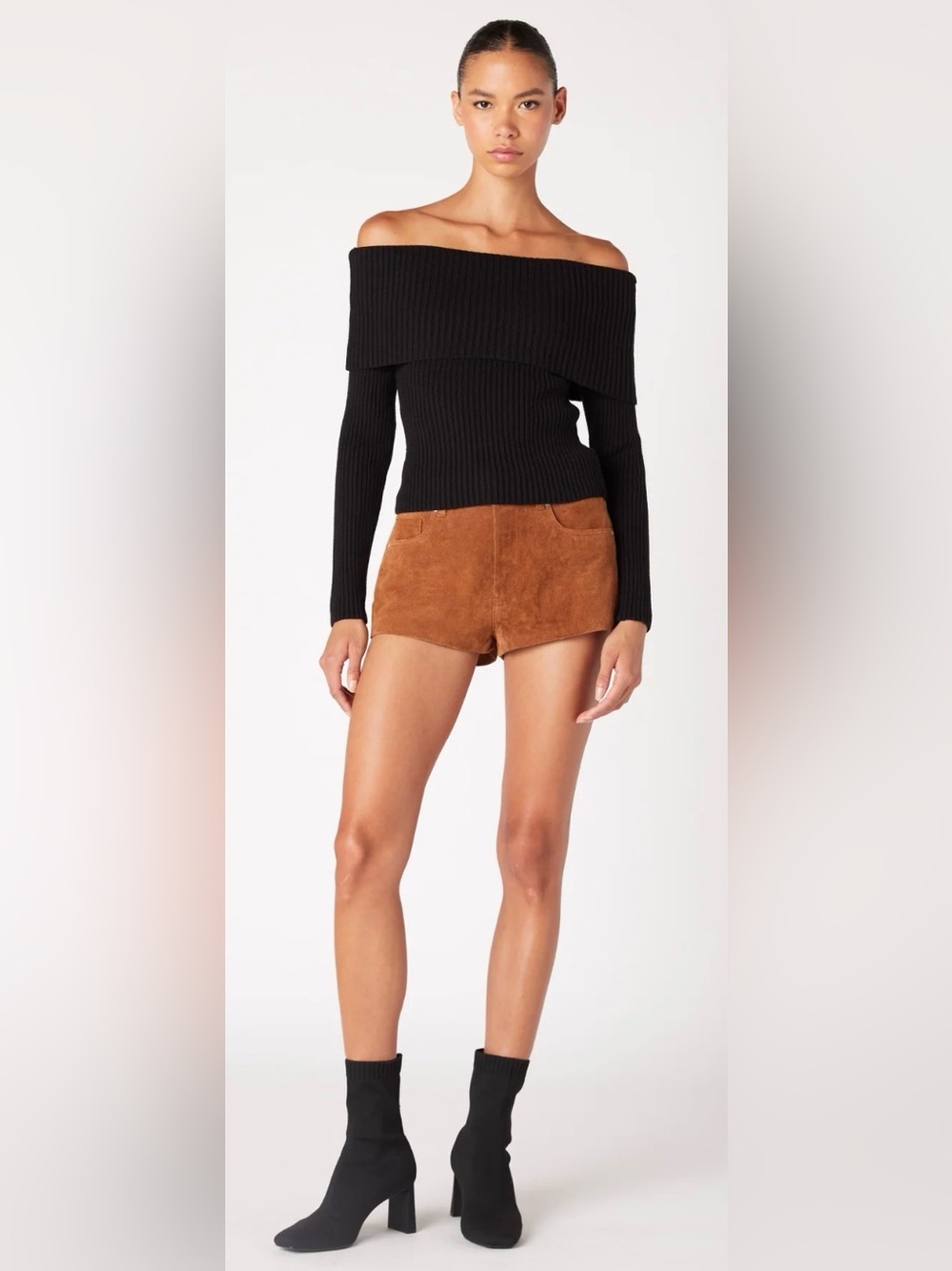 BlankNYC Date Night Sweater—Black off shoulder sz Large